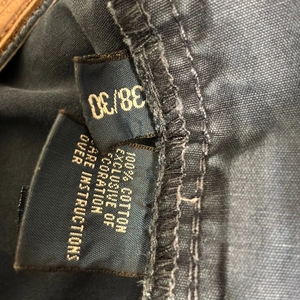 Polo Ralph Lauren Dungarees Mens 38x30 Navy Blue Good Vintage Distressed